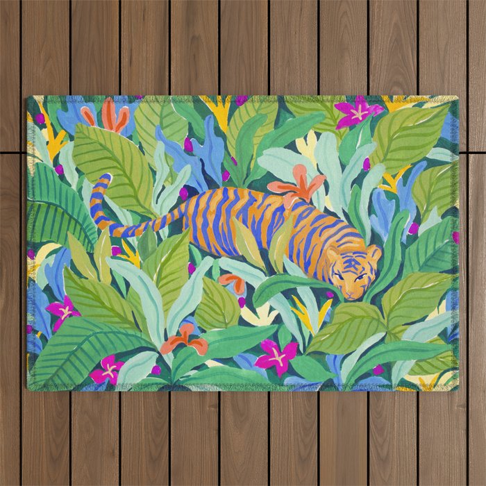 Colorful Jungle Outdoor Rug Gallery Image 1