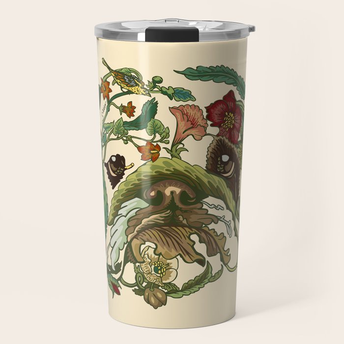 Botanical English Bulldog Travel Mug Gallery Image 1