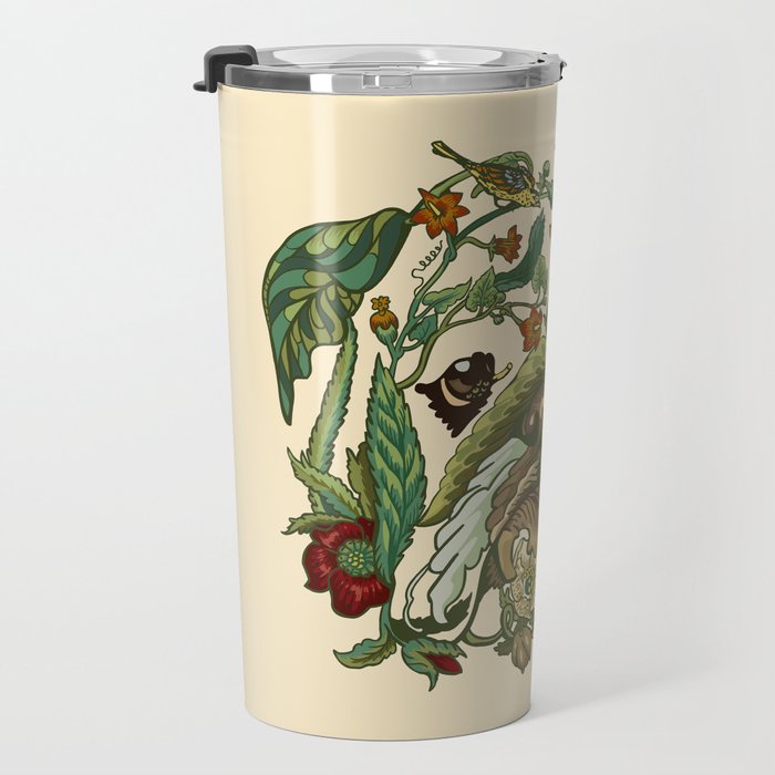 Botanical English Bulldog Travel Mug Gallery Image 3