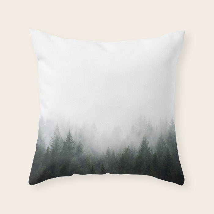 PNW Forest Mountain Adventure IV  Throw Pillow Gallery Image 6