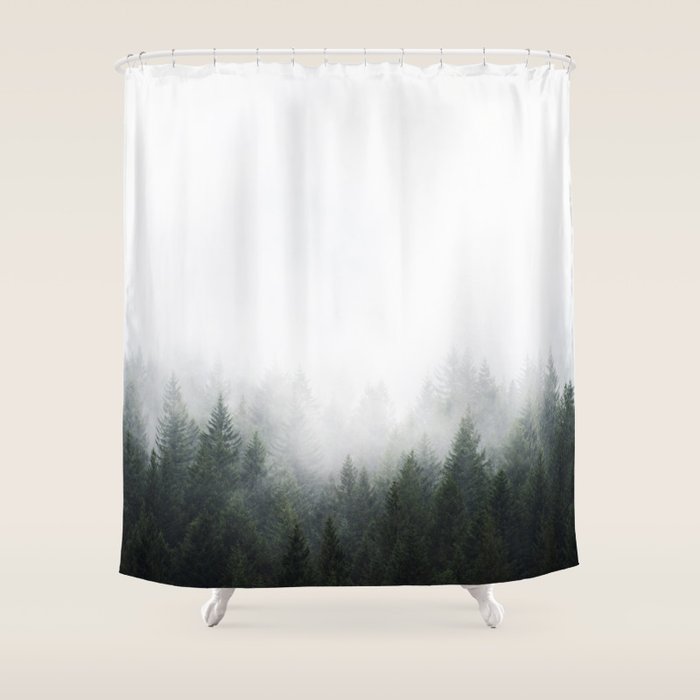 PNW Forest Mountain Adventure IV  Shower Curtain Gallery Image 1