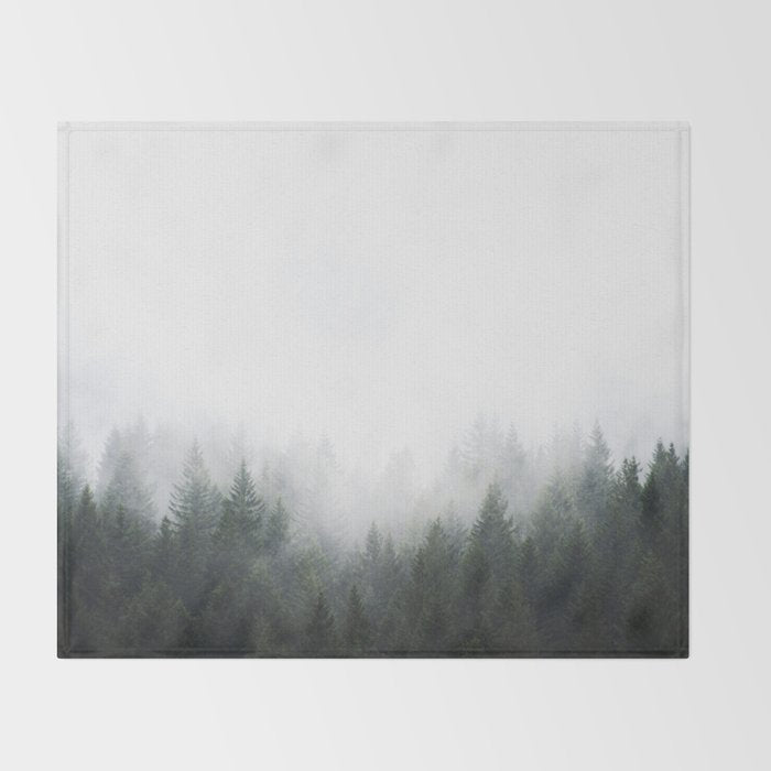 PNW Forest Mountain Adventure IV  Throw Blanket Gallery Image 2