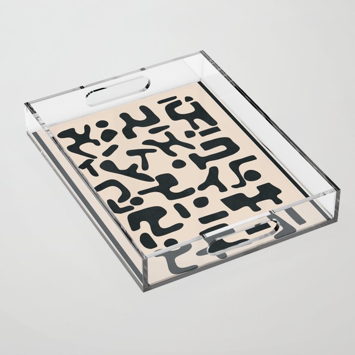 Organic Contemporary Modern Shapes 05 Acrylic Tray Gallery Image 1