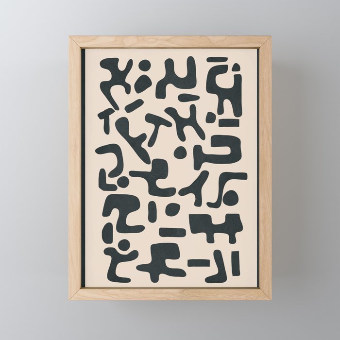 Organic Contemporary Modern Shapes 05 Mini Art Print Gallery Image 1