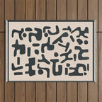 Organic Contemporary Modern Shapes 05 Outdoor Rug Gallery Image 1