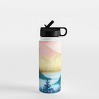 Lake beneath the towering hills Water Bottle Gallery Image 1