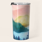 Lake beneath the towering hills Travel Mug Gallery Image 3