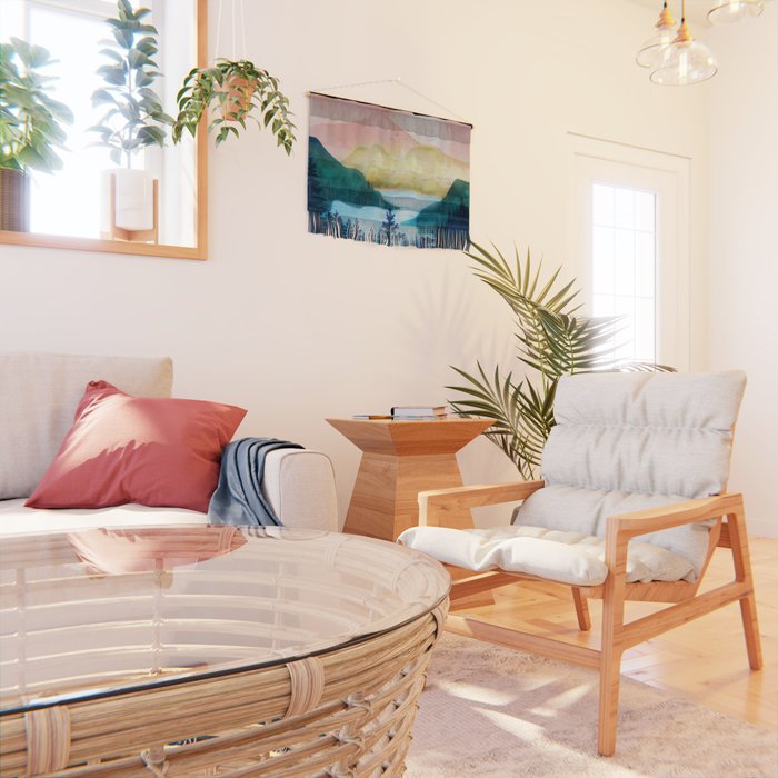 Lake beneath the towering hills Wall Hanging Gallery Image 2