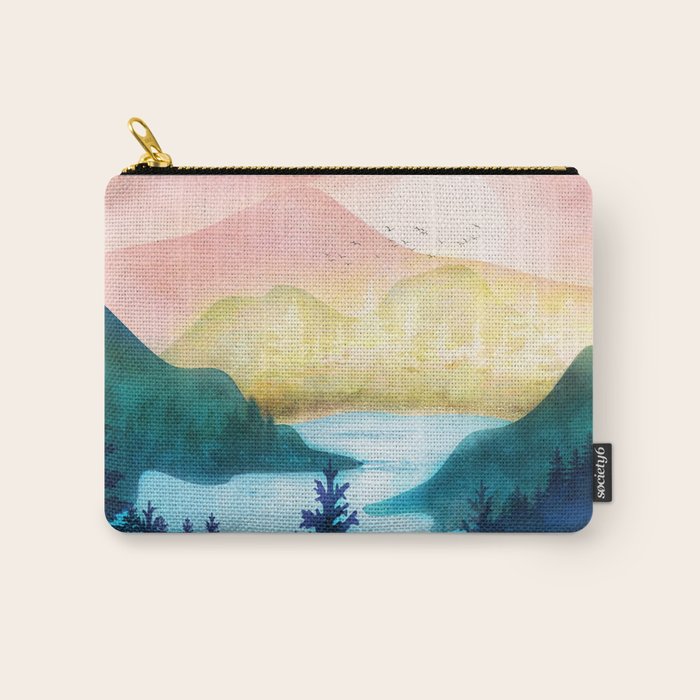 Lake beneath the towering hills Carry All Pouch Gallery Image 1