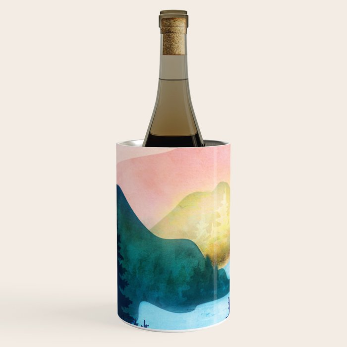Lake beneath the towering hills Wine Chiller Gallery Image 2