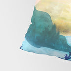 Lake beneath the towering hills Pillow Sham Gallery Image 4