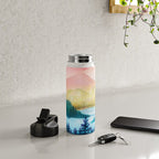 Lake beneath the towering hills Water Bottle Gallery Image 4