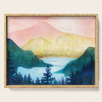 Lake beneath the towering hills Serving Tray Gallery Image 1