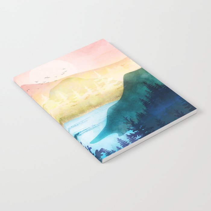 Lake beneath the towering hills Notebook Gallery Image 2