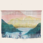 Lake beneath the towering hills Wall Hanging Gallery Image 1