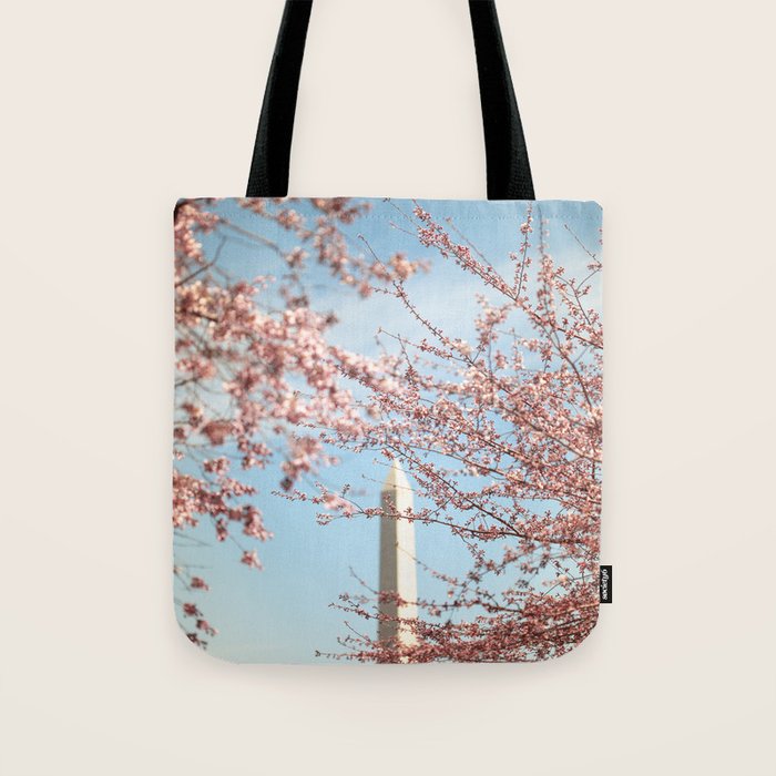 Washington DC Cherry Blossoms Tote Bag Gallery Image 1