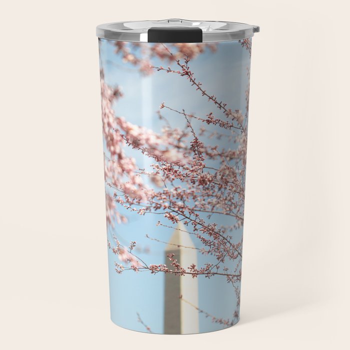 Washington DC Cherry Blossoms Travel Mug Gallery Image 1