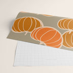 Retro Pumpkin cosy Fall Pattern  Wrapping Paper Gallery Image 2