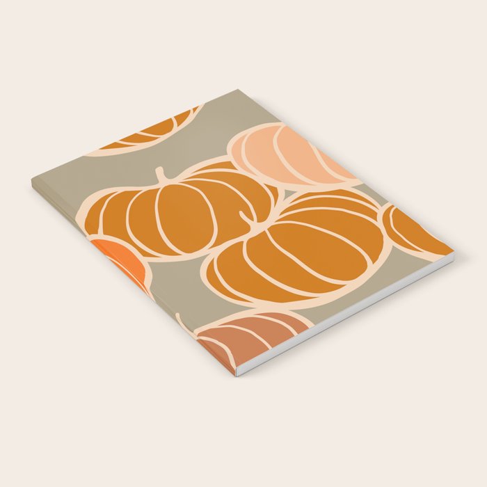 Retro Pumpkin cosy Fall Pattern  Notebook Gallery Image 2