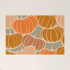 Retro Pumpkin cosy Fall Pattern  Welcome Mat Gallery Image 1