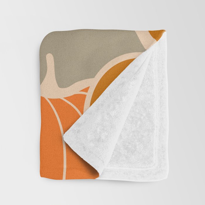 Retro Pumpkin cosy Fall Pattern  Throw Blanket Gallery Image 3