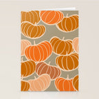 Retro Pumpkin cosy Fall Pattern  Stationery Card Gallery Image 2