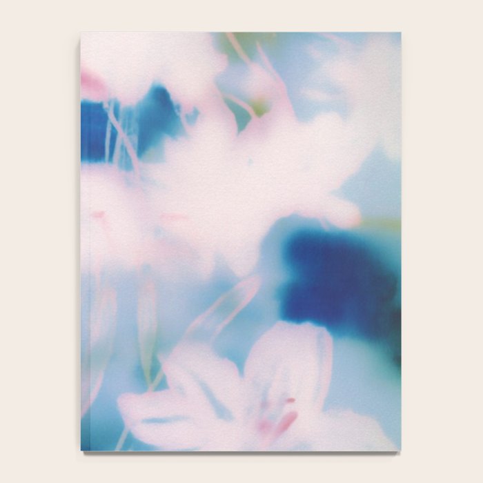 Soft Blurred Floral Abstraction in Pastel Blue and Pink Notebook Gallery Image 4
