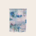 Soft Blurred Floral Abstraction in Pastel Blue and Pink Wall Hanging Gallery Image 1