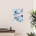 Soft Blurred Floral Abstraction in Pastel Blue and Pink Poster Gallery Image 2