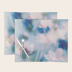 Soft Blurred Floral Abstraction in Pastel Blue and Pink Placemat Gallery Image 1