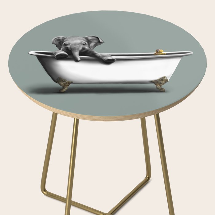 Elephant in Bath Side Table Gallery Image 2