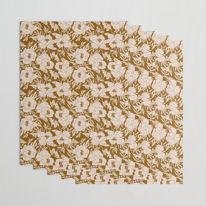 INDRA POPPY OCHRE Wrapping Paper Gallery Image 3