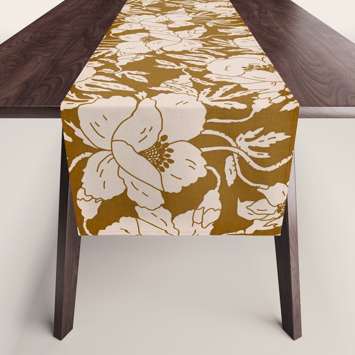 INDRA POPPY OCHRE Table Runner Gallery Image 1