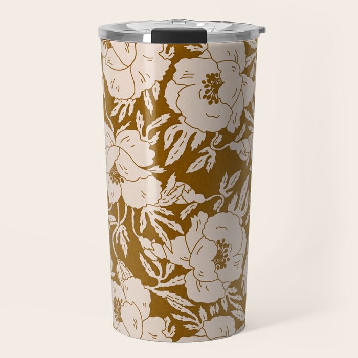 INDRA POPPY OCHRE Travel Mug Gallery Image 1