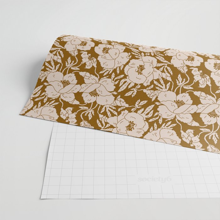 INDRA POPPY OCHRE Wrapping Paper Gallery Image 2