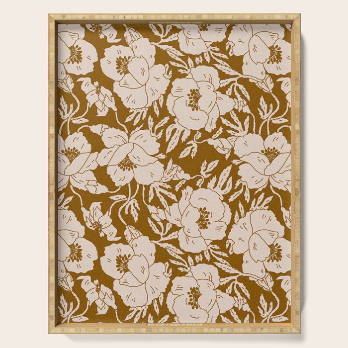 INDRA POPPY OCHRE Serving Tray Gallery Image 1