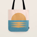 Sunrise Geometric - Midcentury Style Tote Bag Gallery Image 1