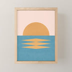 Sunrise Geometric - Midcentury Style Mini Art Print Gallery Image 1
