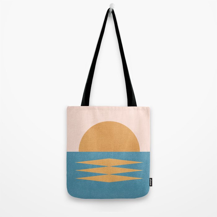 Sunrise Geometric - Midcentury Style Tote Bag Gallery Image 2
