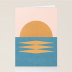 Sunrise Geometric - Midcentury Style Stationery Card Gallery Image 2