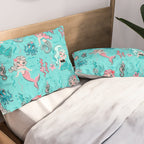 Babydoll Mermaids on Aqua Pillow Sham Gallery Image 2