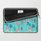 Babydoll Mermaids on Aqua Laptop Sleeve Gallery Image 2