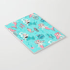 Babydoll Mermaids on Aqua Notebook Gallery Image 3