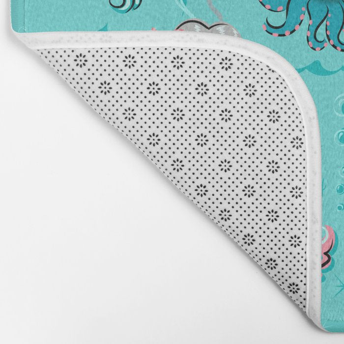 Babydoll Mermaids on Aqua Bath Mat Gallery Image 2