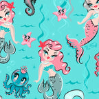 Babydoll Mermaids on Aqua Coffee Mug Gallery Image 2