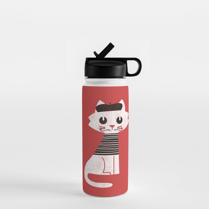 Mark the cat goes to Paris Water Bottle Gallery Image 1