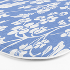 Vintage Style Chintz Florals On Blue Bath Mat Gallery Image 3