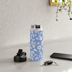 Vintage Style Chintz Florals On Blue Water Bottle Gallery Image 5