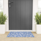 Vintage Style Chintz Florals On Blue Welcome Mat Gallery Image 3