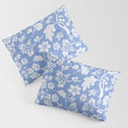 Vintage Style Chintz Florals On Blue Pillow Sham Gallery Image 3